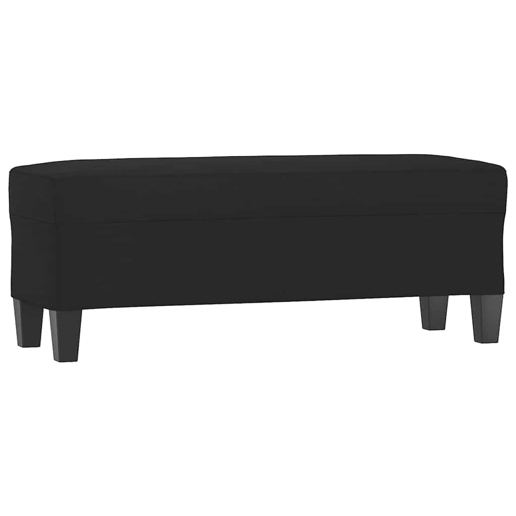 Panca Nera 100x35x41 cm in Microfibra | homemem39