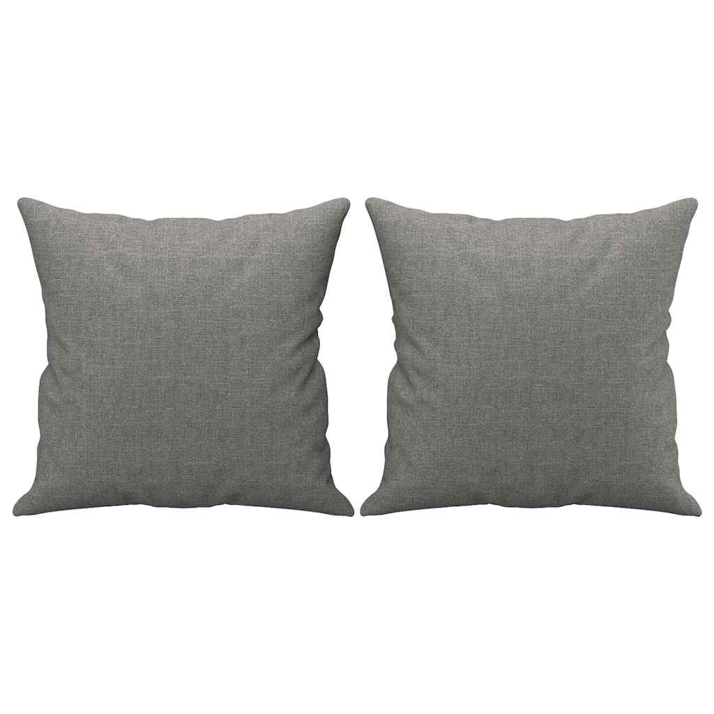 Cuscini Decorativi 2 pz Grigio Scuro 40x40 cm in Tessuto