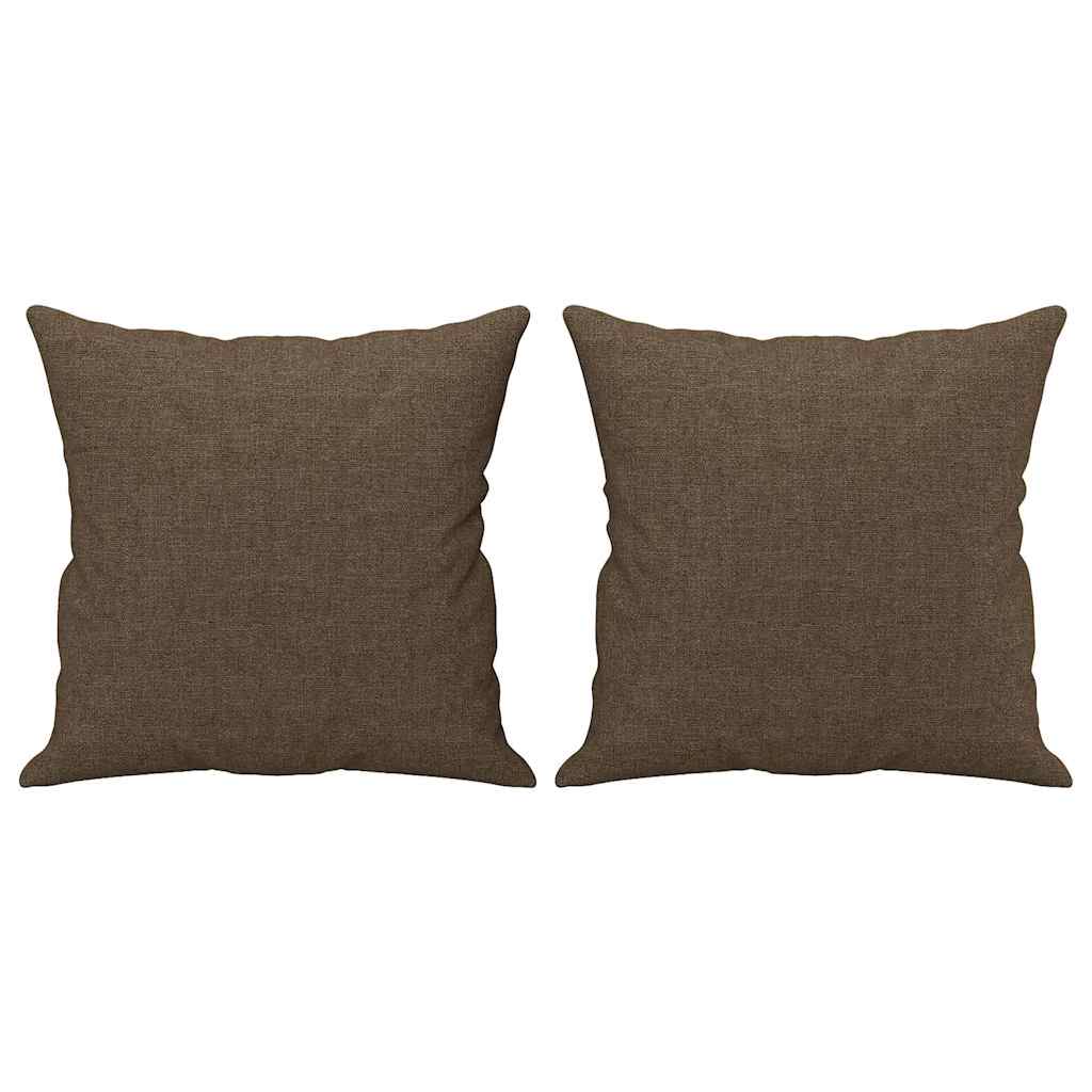 Cuscini Decorativi 2 pz Marrone 40x40 cm in Tessuto