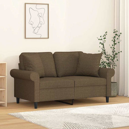 Cuscini Decorativi 2 pz Marrone 40x40 cm in Tessuto