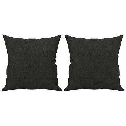 Cuscini Decorativi 2 pz Nero 40x40 cm in Tessuto
