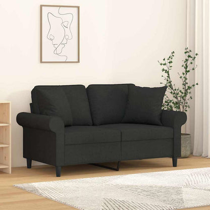 Cuscini Decorativi 2 pz Nero 40x40 cm in Tessuto