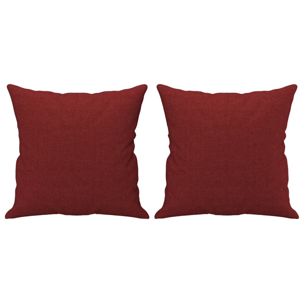 Cuscini Decorativi 2 pz Rosso Vino 40x40 cm in Tessuto - homemem39