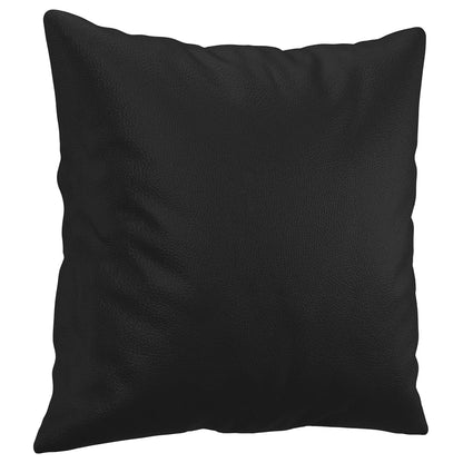 Cuscini Decorativi 2pz Nero 40x40 cm in Similpelle