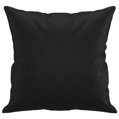 Cuscini Decorativi 2pz Nero 40x40 cm in Similpelle