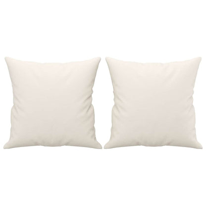 Cuscini Decorativi 2pz Crema 40x40 cm in Similpelle