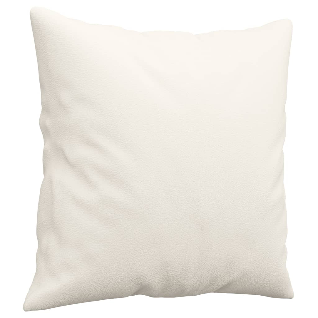 Cuscini Decorativi 2pz Crema 40x40 cm in Similpelle - homemem39