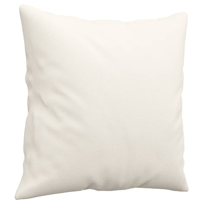 Cuscini Decorativi 2pz Crema 40x40 cm in Similpelle - homemem39
