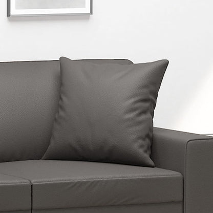 Cuscini Decorativi 2pz Grigio 40x40 cm in Similpelle - homemem39