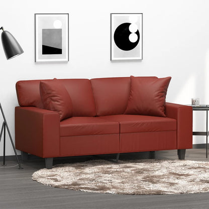 Cuscini Decorativi 2pz Rosso Vino 40x40 cm in Similpelle | homemem39