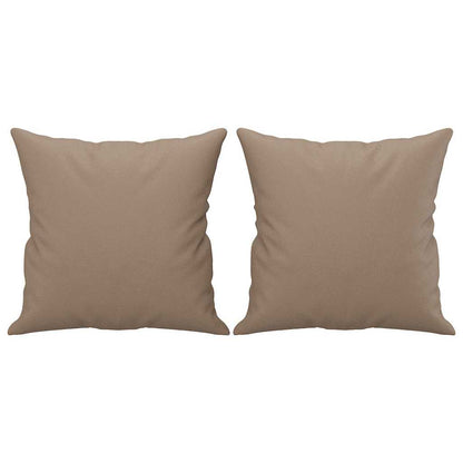 Cuscini Decorativi 2pz Cappuccino 40x40 cm in Similpelle