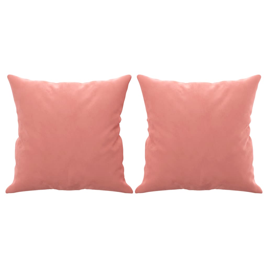 Cuscini Decorativi 2 pz Rosa 40x40 cm in Velluto