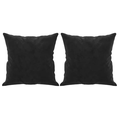 Cuscini Decorativi 2 pz Nero 40x40 cm in Velluto
