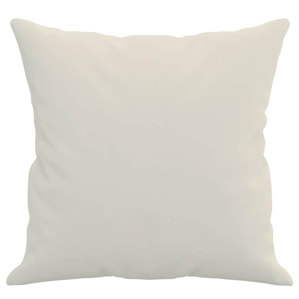 Cuscini Decorativi 2 pz Crema 40x40 cm in Velluto