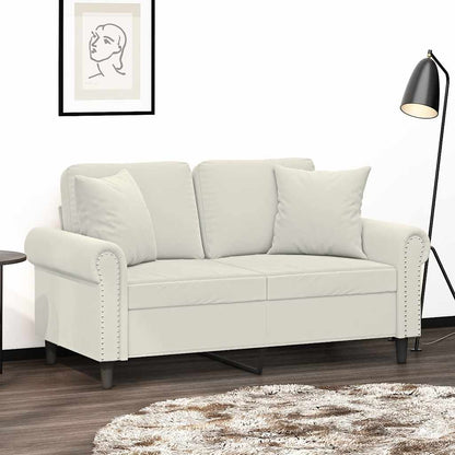 Cuscini Decorativi 2 pz Crema 40x40 cm in Velluto