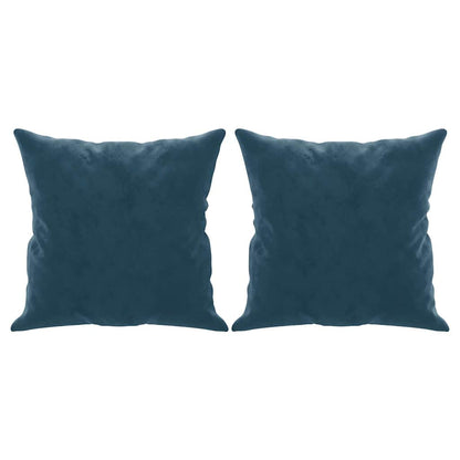 Cuscini Decorativi 2 pz Blu 40x40 cm in Velluto