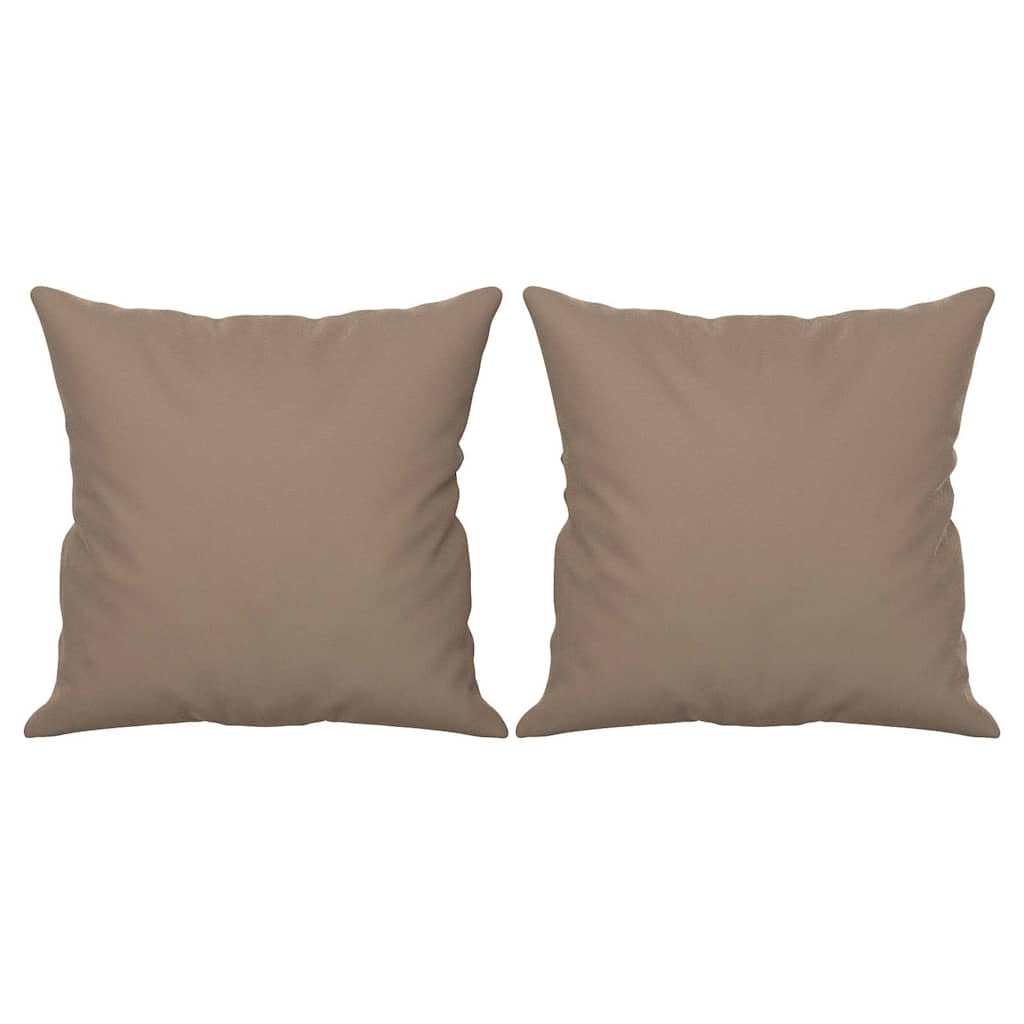 Cuscini Decorativi 2 pz Tortora 40x40 cm in Tessuto Microfibra
