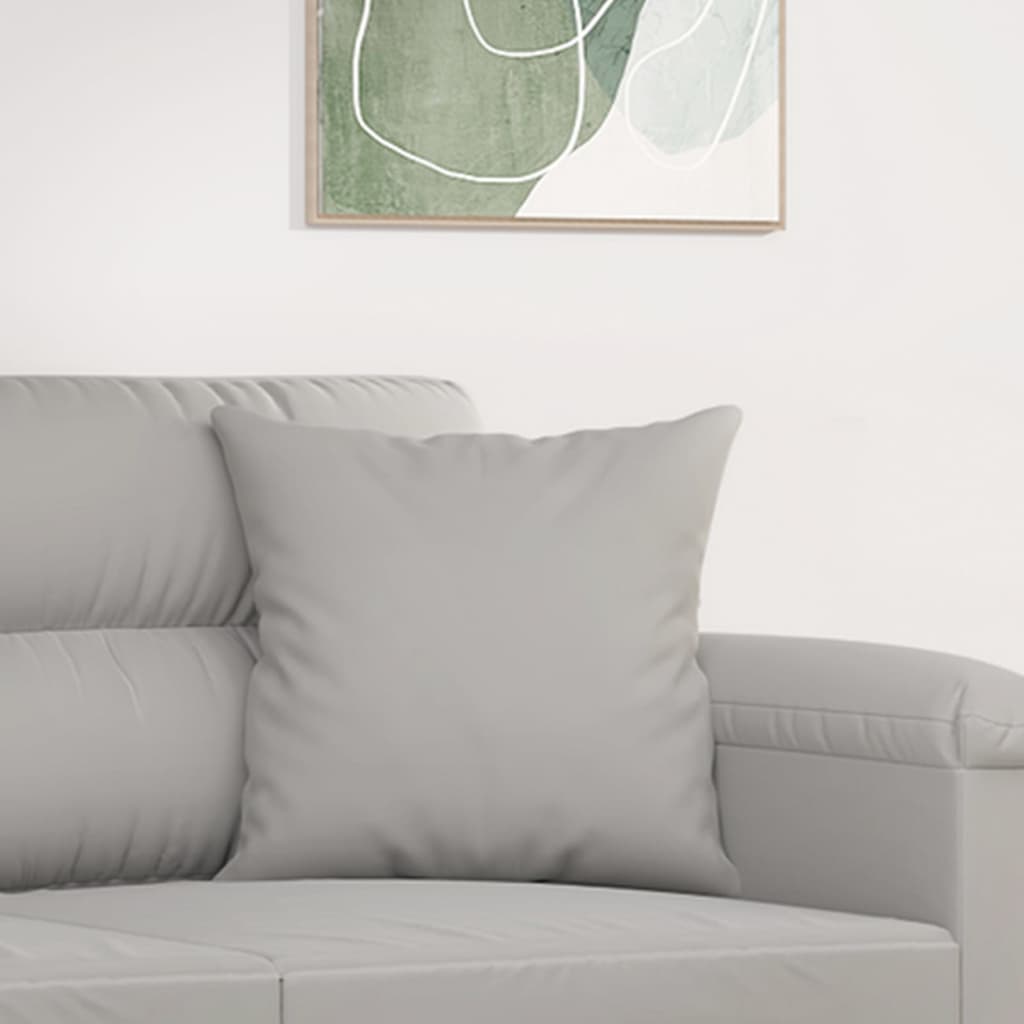 Cuscini Decorativi 2 pz Grigio chiaro40x40cm Tessuto Microfibra - homemem39