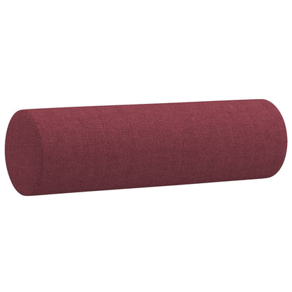 Cuscini Decorativi 2 pz Rosso Vino Ø15x50 cm in Tessuto - homemem39