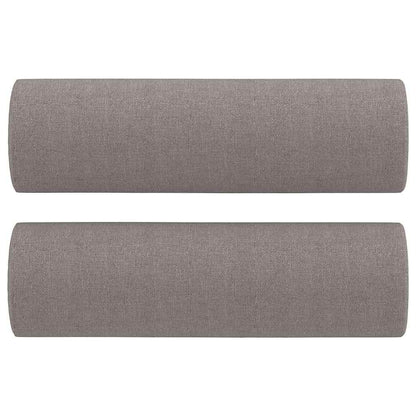 Cuscini Decorativi 2 pz Tortora Ø15x50 cm in Tessuto