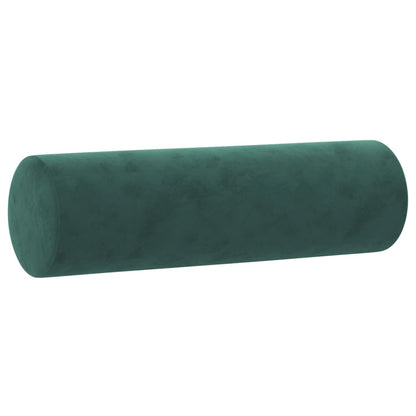 Cuscini Decorativi 2 pz Verde Scuro Ø15x50 cm in Velluto - homemem39