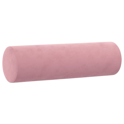 Cuscini Decorativi 2 pz Rosa Ø15x50 cm in Velluto