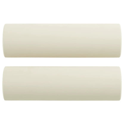 Cuscini Decorativi 2 pz Crema Ø15x50 cm in Velluto - homemem39