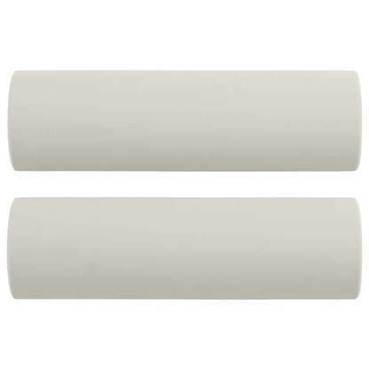 Cuscini Decorativi 2 pz Crema Ø15x50 cm in Velluto