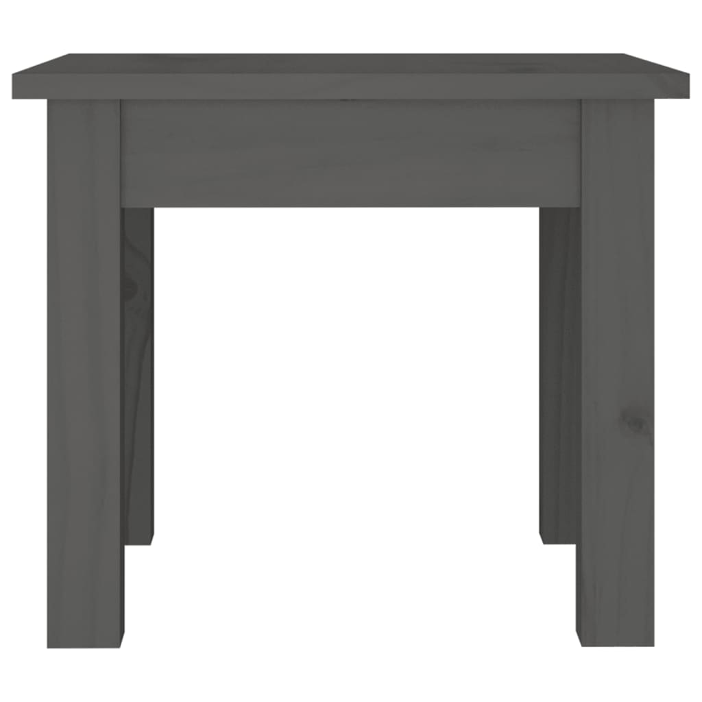 Tavolino da Salotto Grigio 35x35x30 cm Legno Massello di Pino | homemem39