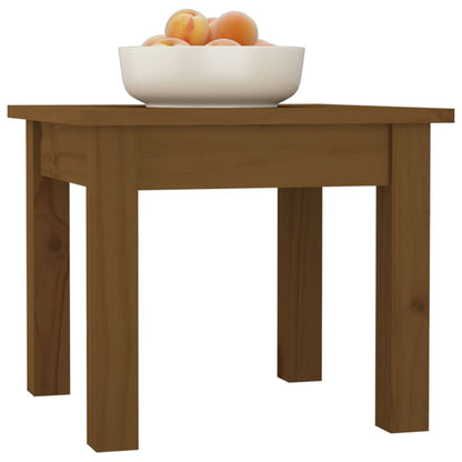 Tavolino da Salotto ambra 35x35x30 cm Legno Massello di Pino