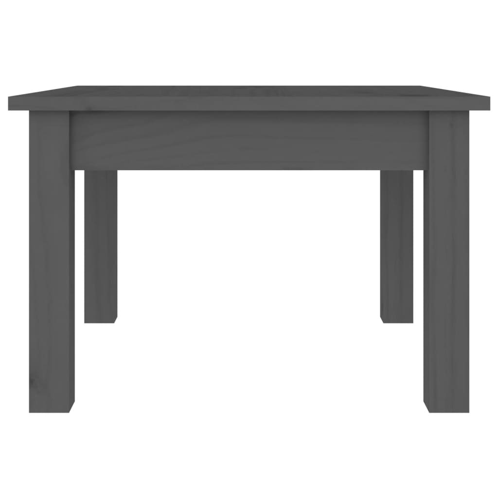 Tavolino da Salotto Grigio 45x45x30 cm Legno Massello di Pino | homemem39