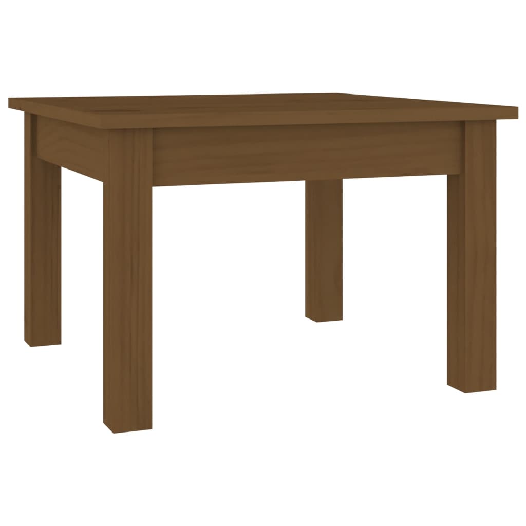 Tavolino da Salotto ambra 45x45x30 cm Legno Massello di Pino | homemem39