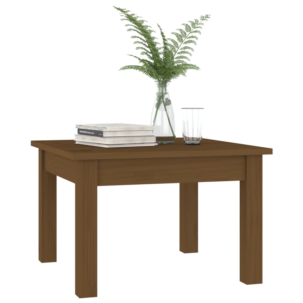 Tavolino da Salotto ambra 45x45x30 cm Legno Massello di Pino | homemem39