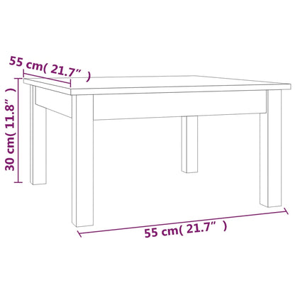 Tavolino da Salotto 55x55x30 cm Legno Massello di Pino | homemem39
