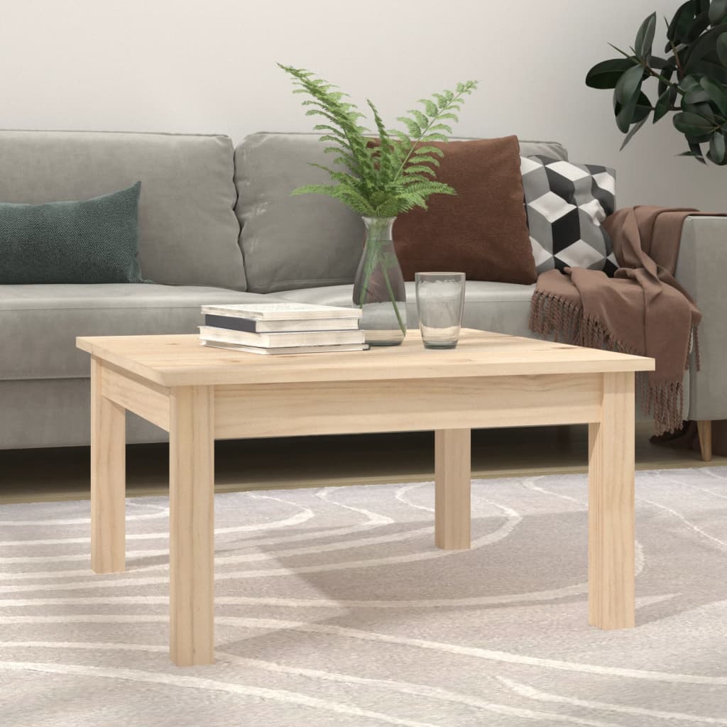 Tavolino da Salotto 55x55x30 cm Legno Massello di Pino | homemem39