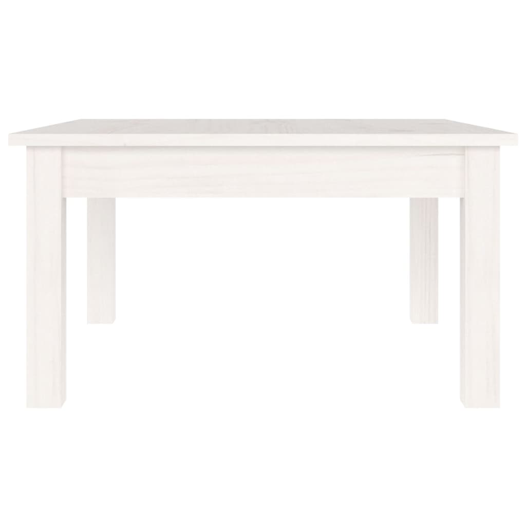 Tavolino da Salotto Bianco 55x55x30 cm Legno Massello di Pino | homemem39