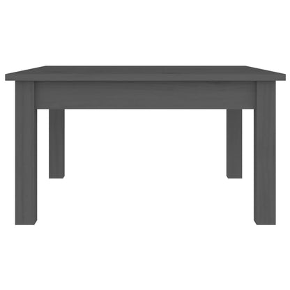 Tavolino da Salotto Grigio 55x55x30 cm Legno Massello di Pino