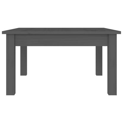 Tavolino da Salotto Grigio 55x55x30 cm Legno Massello di Pino