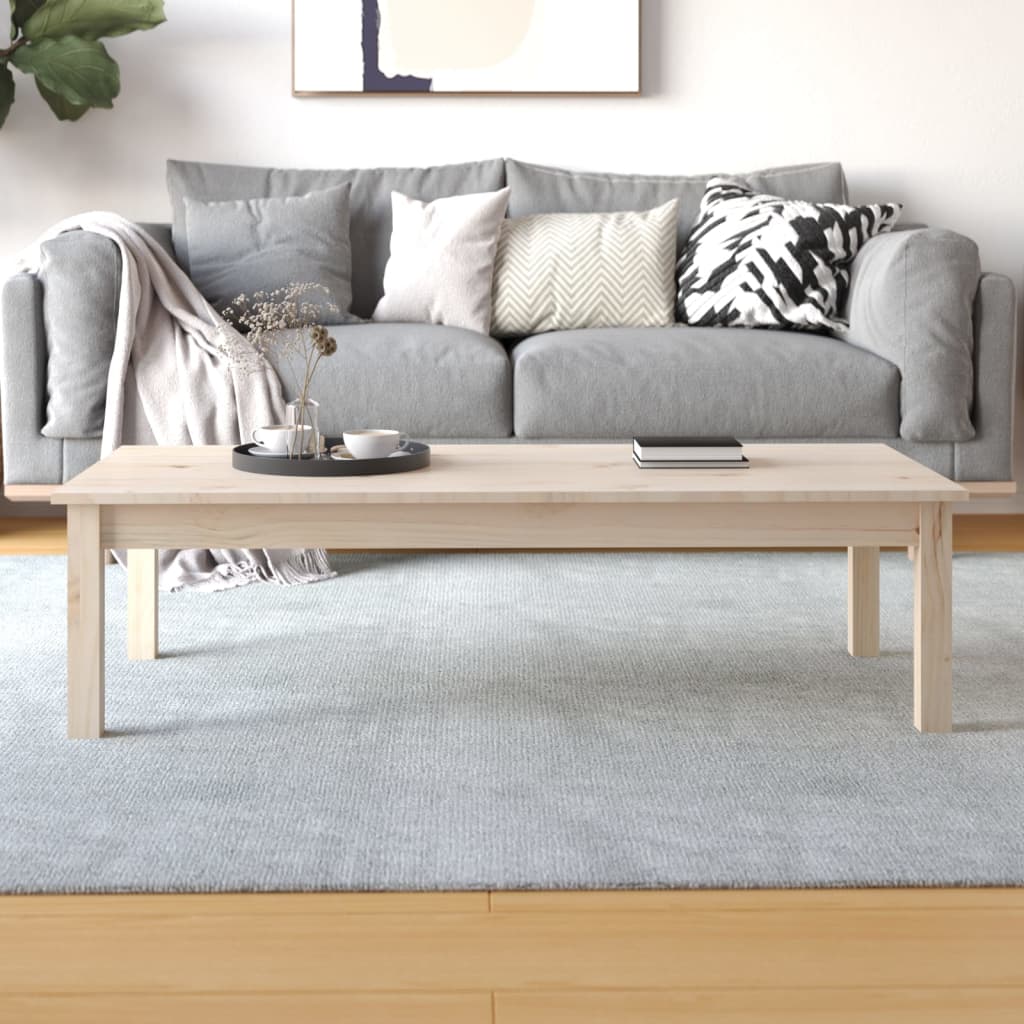 Tavolino da Salotto 110x50x30 cm Legno Massello di Pino | homemem39