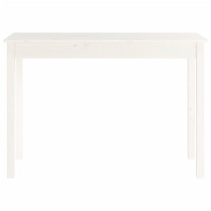Tavolo Consolle Bianco 110x40x75 cm in Legno Massello di Pino