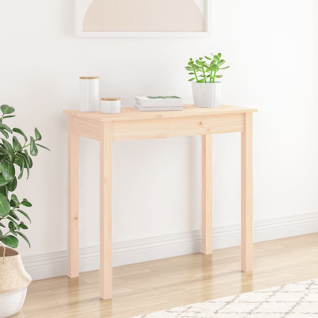 Tavolo Consolle 80x40x75 cm in Legno Massello di Pino | homemem39