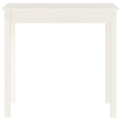 Tavolo Consolle Bianco 80x40x75 cm in Legno Massello di Pino | homemem39