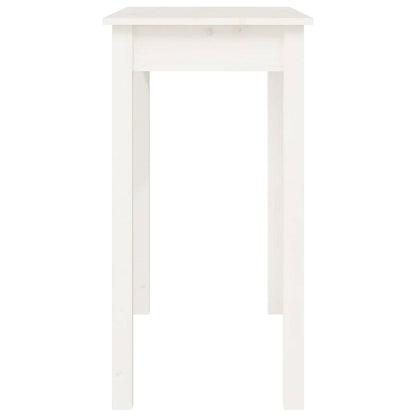 Tavolo Consolle Bianco 80x40x75 cm in Legno Massello di Pino