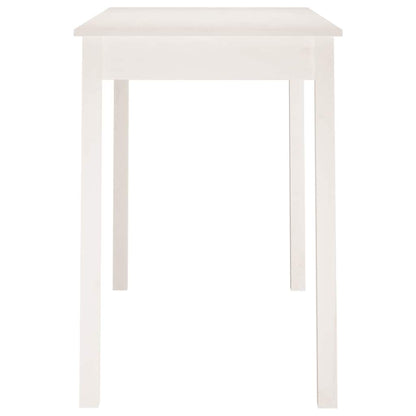 Tavolo da Pranzo Bianco 110x55x75 cm in Legno Massello di Pino