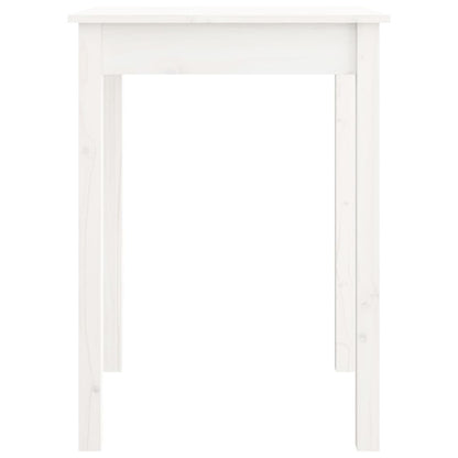 Tavolo da Pranzo Bianco 55x55x75 cm in Legno Massello di Pino | homemem39