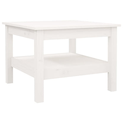 White Coffee Table 55x55x40 cm Solid Pine Wood