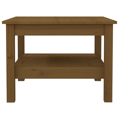 Tavolino da Salotto ambra 55x55x40 cm Legno Massello di Pino