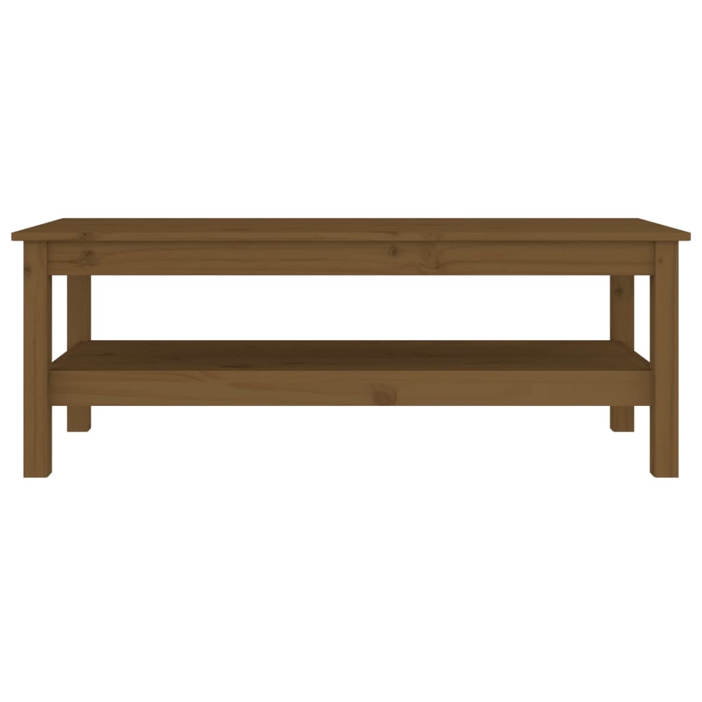 Tavolino da Salotto ambra 110x50x40 cm Legno Massello di Pino | homemem39