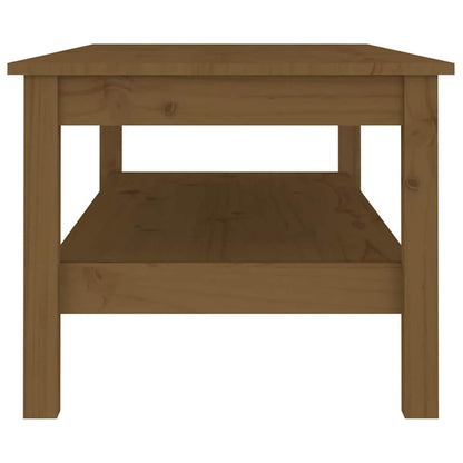 Tavolino da Salotto ambra 110x50x40 cm Legno Massello di Pino