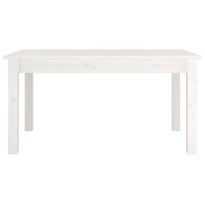 Tavolino da Salotto Bianco 80x50x40 cm Legno Massello di Pino